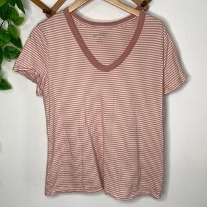 Universal Thread striped v-neck short sleeve tee